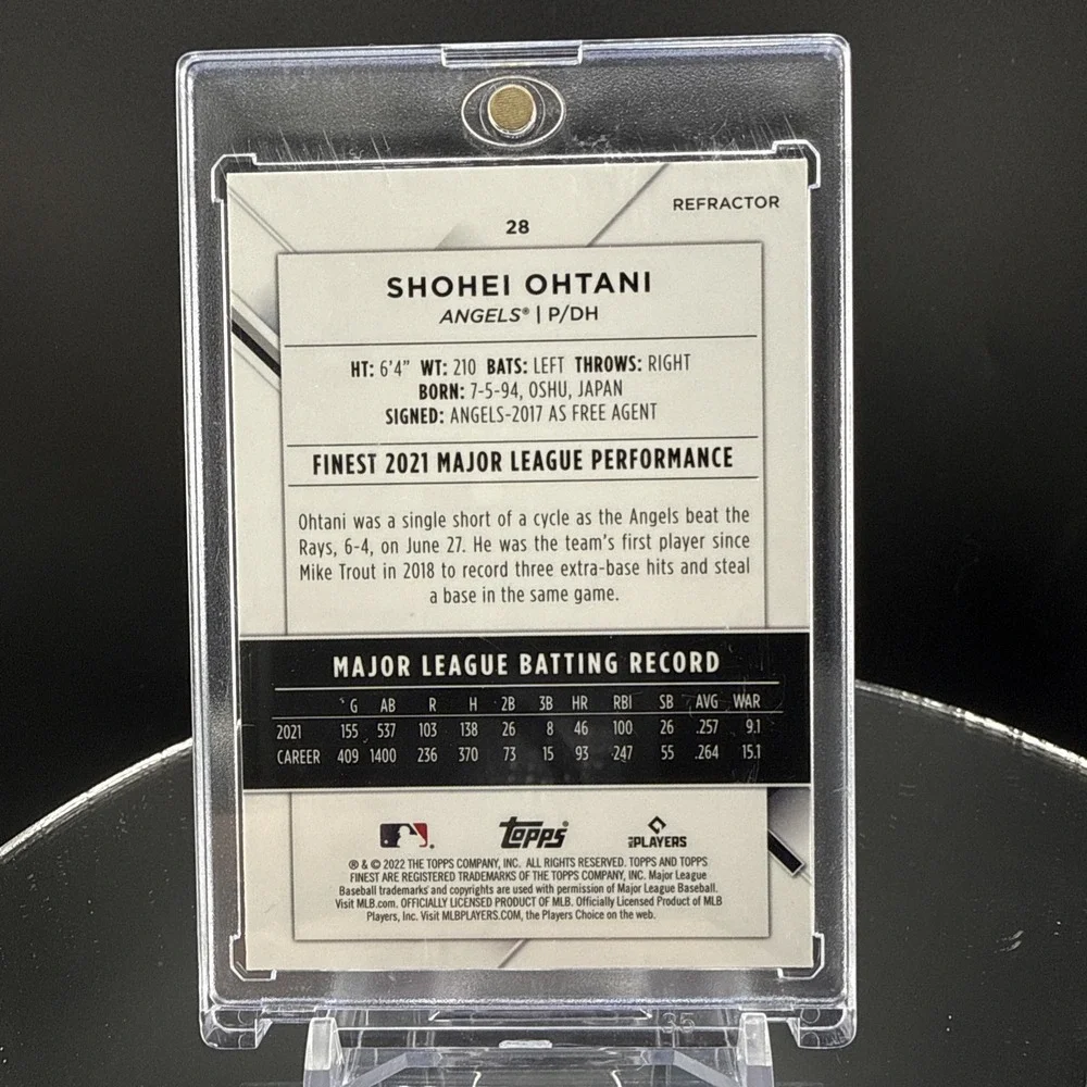 2022 Topps Finest Shohei Ohtani Refractor#28